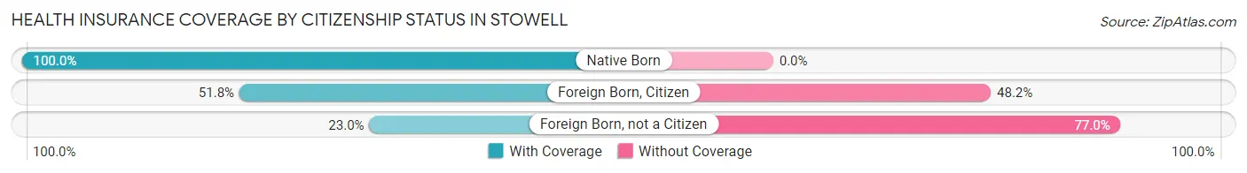 Health Insurance Coverage by Citizenship Status in Stowell