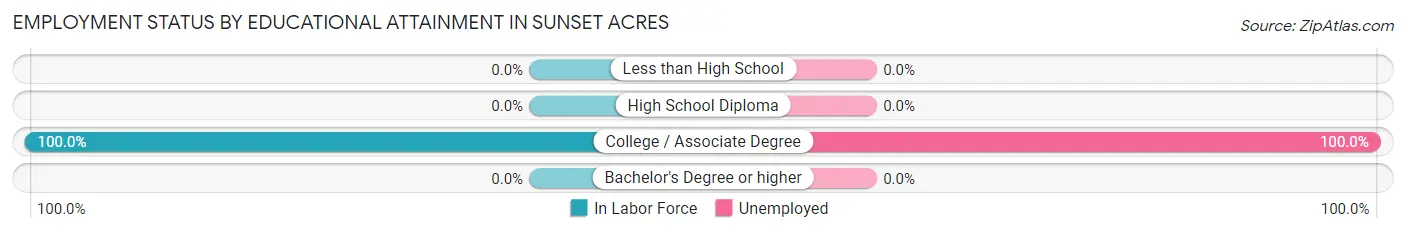 Employment Status by Educational Attainment in Sunset Acres
