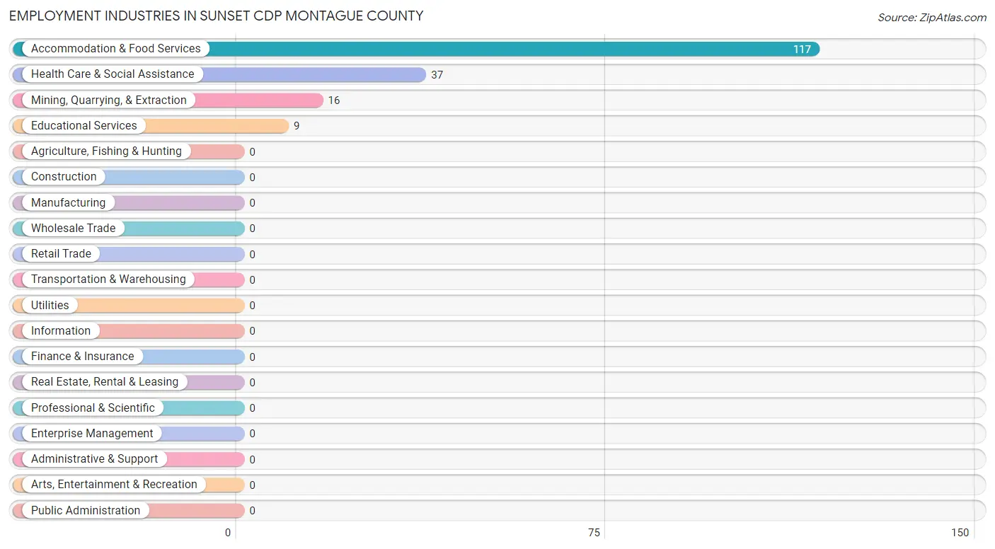 Employment Industries in Sunset CDP Montague County