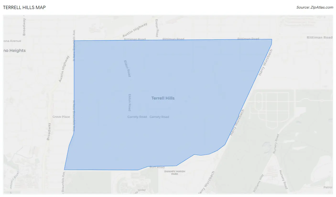 Terrell Hills Map