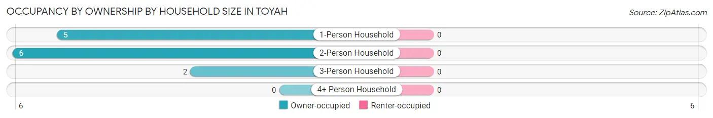Occupancy by Ownership by Household Size in Toyah