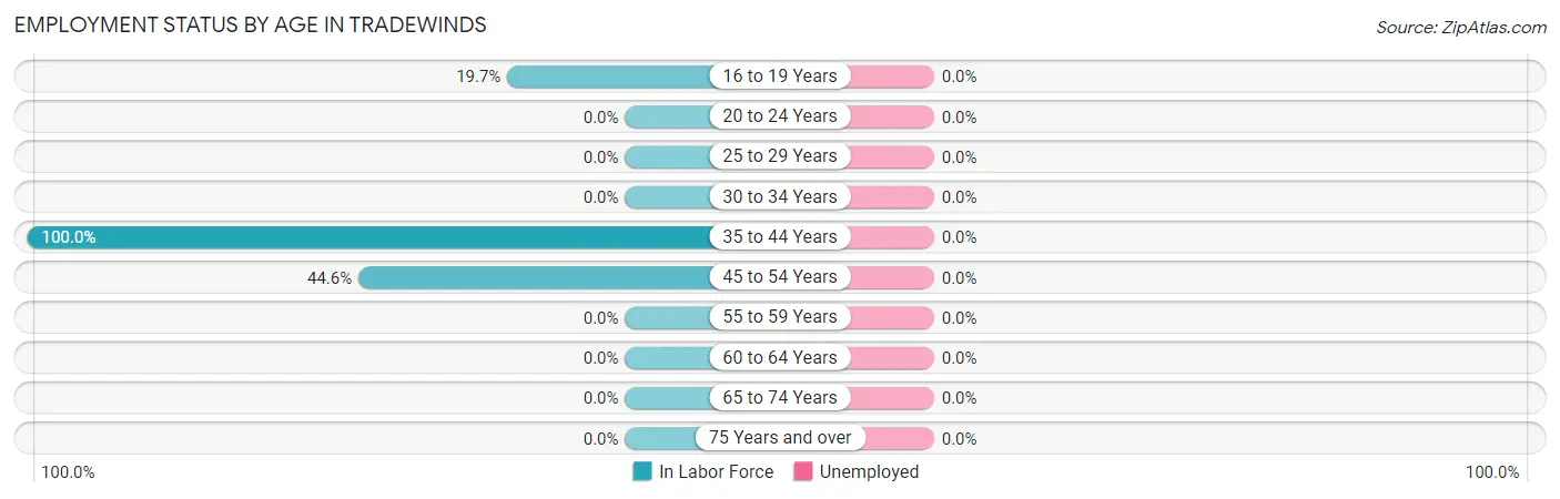 Employment Status by Age in Tradewinds