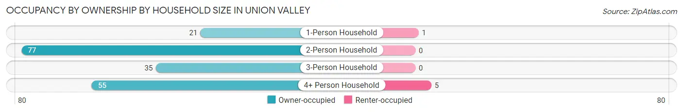 Occupancy by Ownership by Household Size in Union Valley