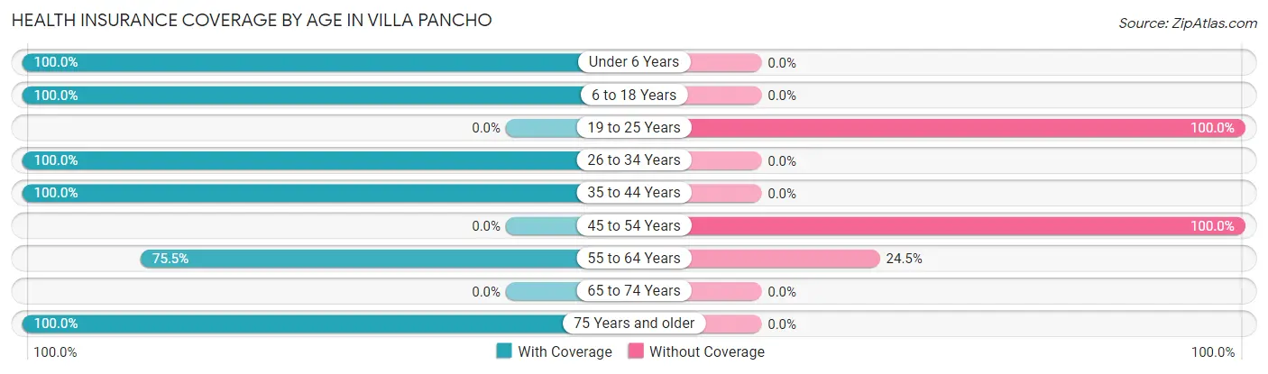Health Insurance Coverage by Age in Villa Pancho