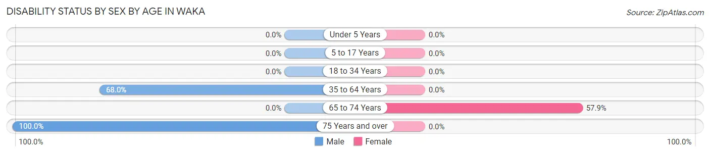 Disability Status by Sex by Age in Waka