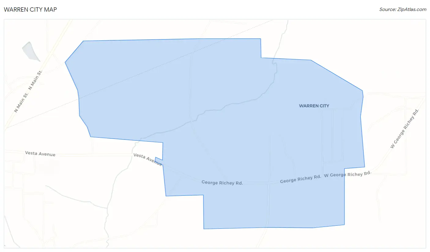 Warren City Map