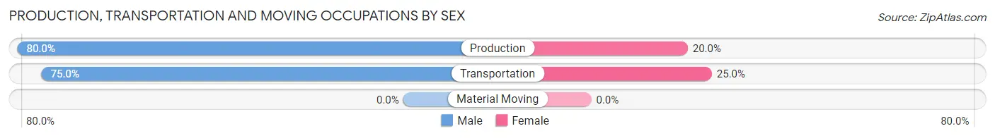 Production, Transportation and Moving Occupations by Sex in Weir