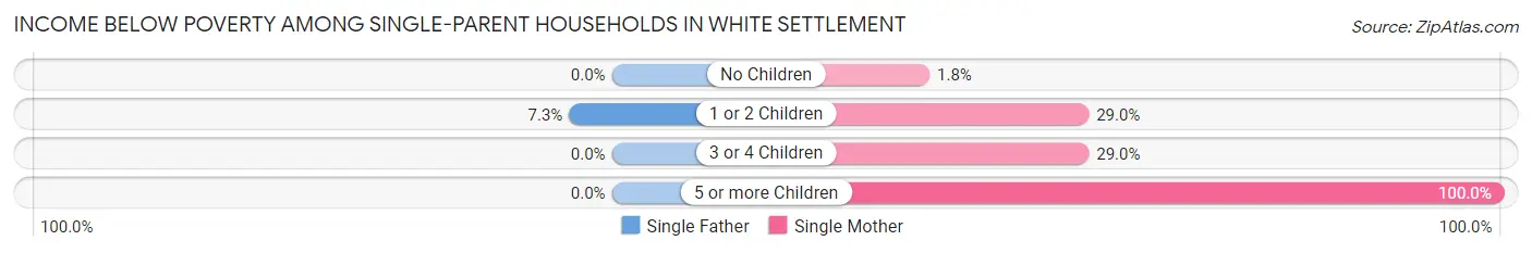 Income Below Poverty Among Single-Parent Households in White Settlement