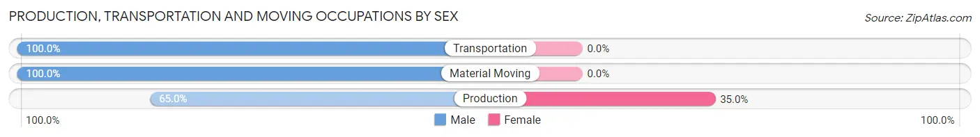 Production, Transportation and Moving Occupations by Sex in Willis