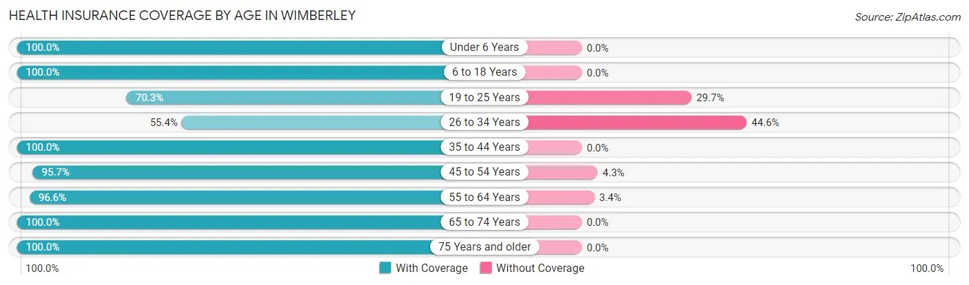 Health Insurance Coverage by Age in Wimberley