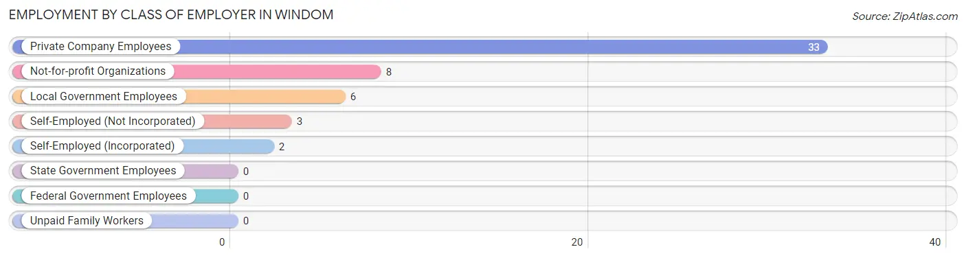 Employment by Class of Employer in Windom