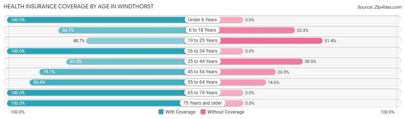 Health Insurance Coverage by Age in Windthorst