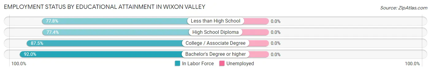 Employment Status by Educational Attainment in Wixon Valley