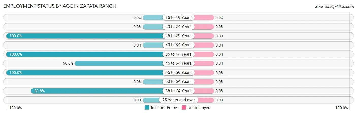 Employment Status by Age in Zapata Ranch