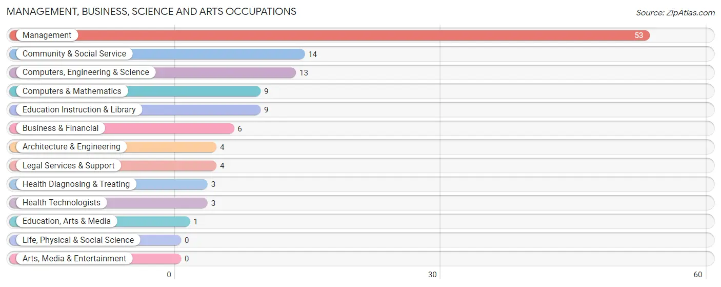 Management, Business, Science and Arts Occupations in Amalga