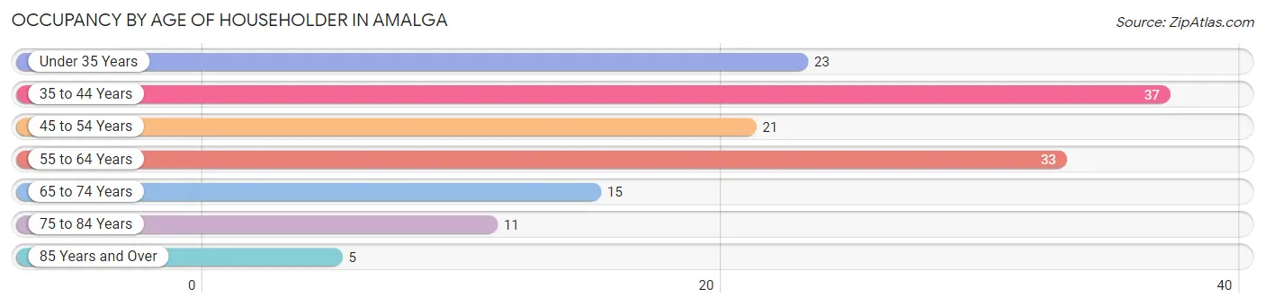 Occupancy by Age of Householder in Amalga