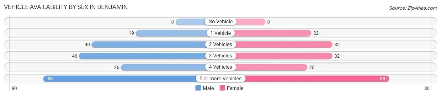 Vehicle Availability by Sex in Benjamin