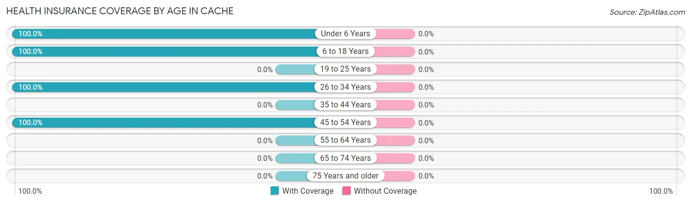 Health Insurance Coverage by Age in Cache