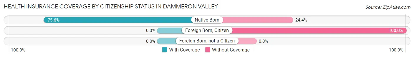 Health Insurance Coverage by Citizenship Status in Dammeron Valley