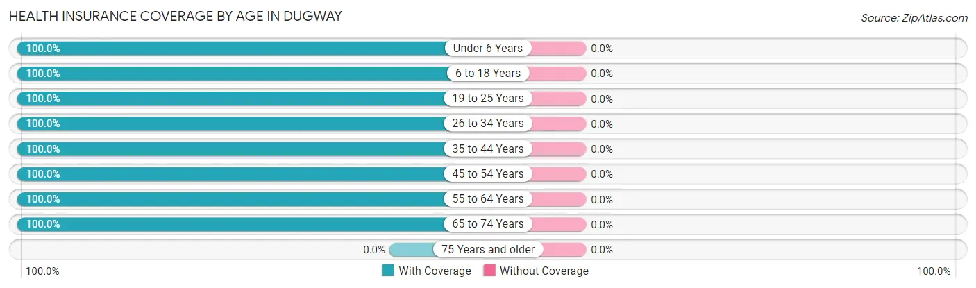 Health Insurance Coverage by Age in Dugway
