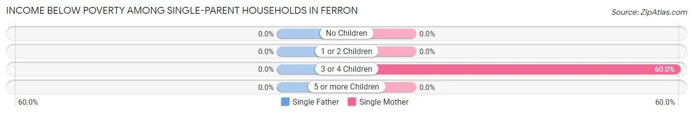 Income Below Poverty Among Single-Parent Households in Ferron