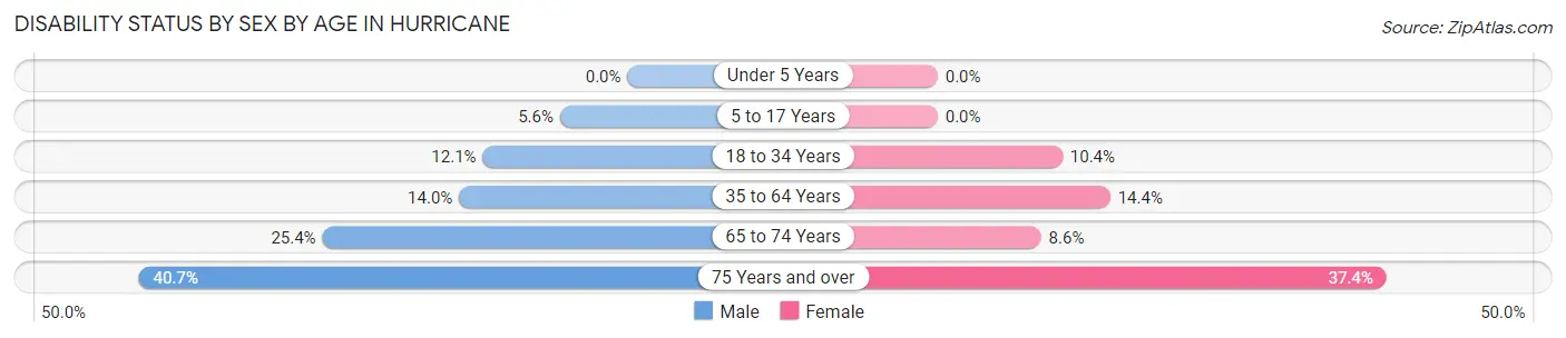 Disability Status by Sex by Age in Hurricane