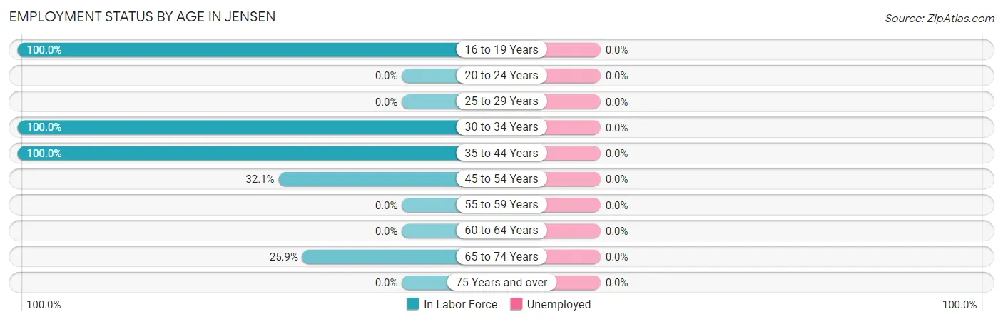 Employment Status by Age in Jensen