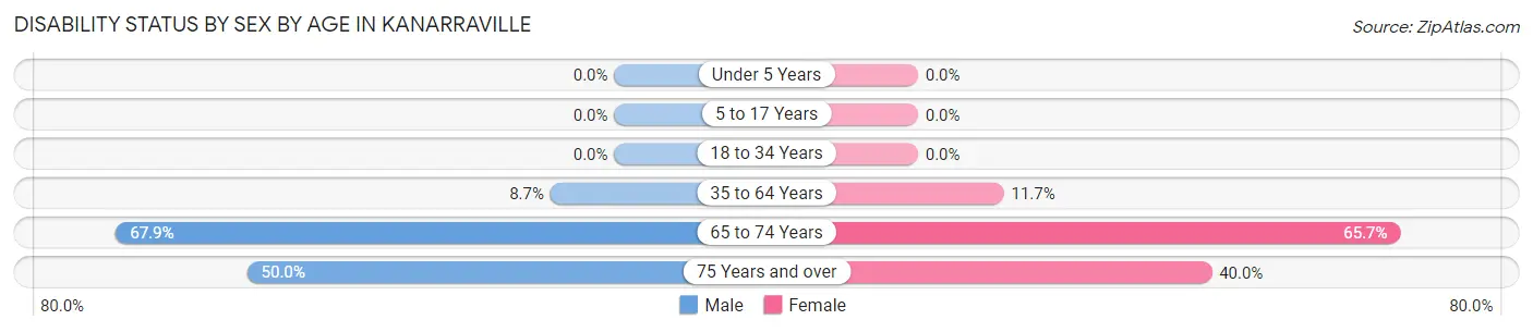Disability Status by Sex by Age in Kanarraville