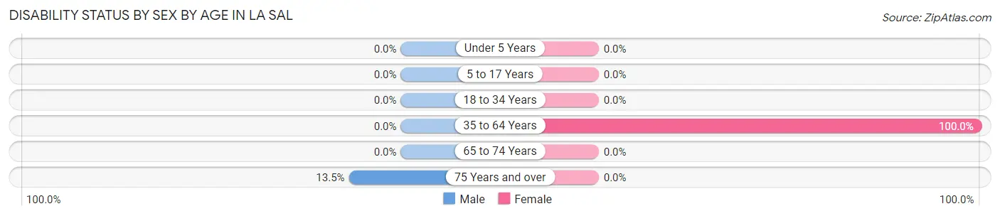 Disability Status by Sex by Age in La Sal