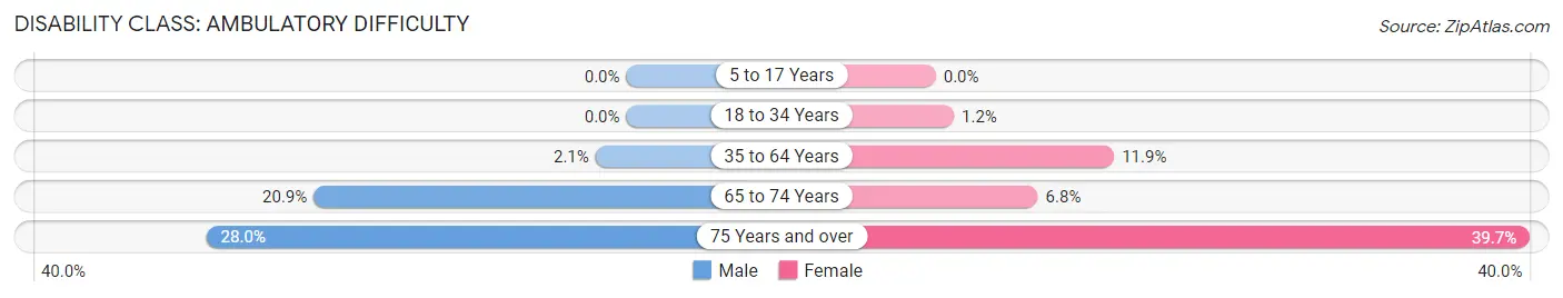 Disability in Lewiston: <span>Ambulatory Difficulty</span>