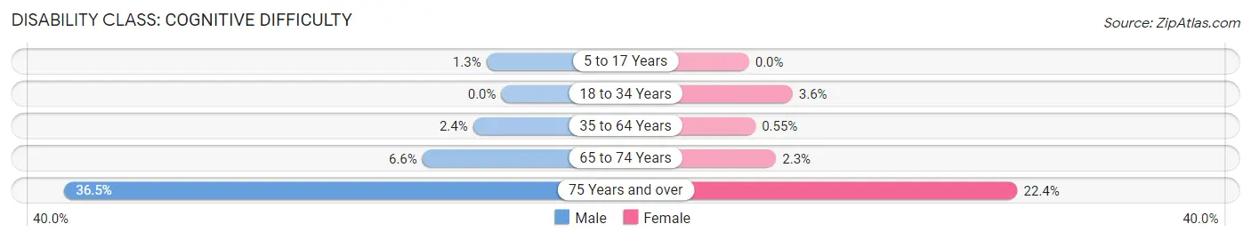 Disability in Lewiston: <span>Cognitive Difficulty</span>