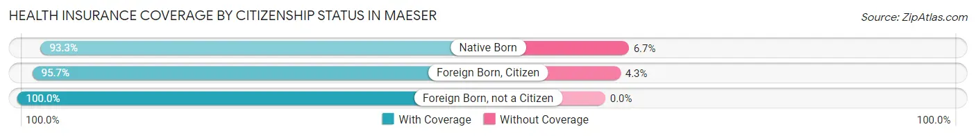 Health Insurance Coverage by Citizenship Status in Maeser