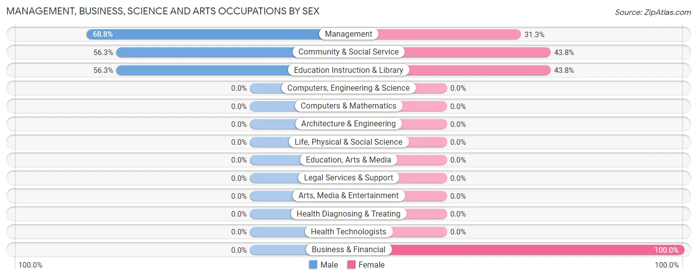 Management, Business, Science and Arts Occupations by Sex in Manila