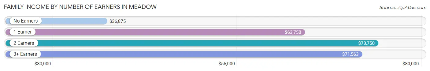 Family Income by Number of Earners in Meadow