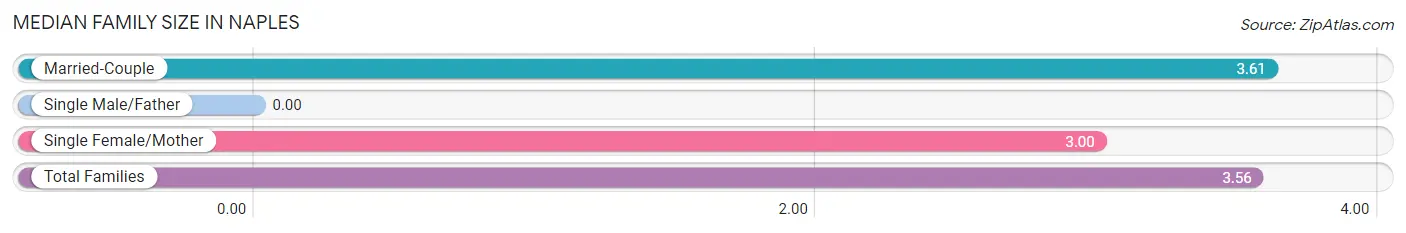 Median Family Size in Naples