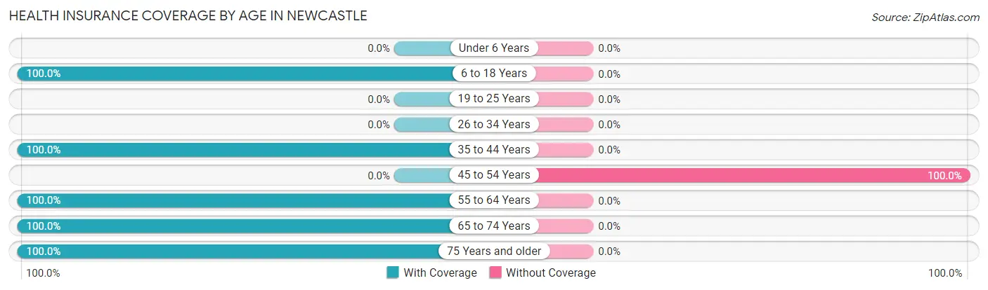 Health Insurance Coverage by Age in Newcastle