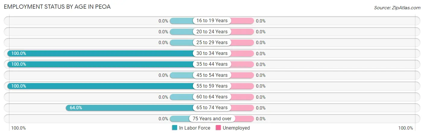 Employment Status by Age in Peoa