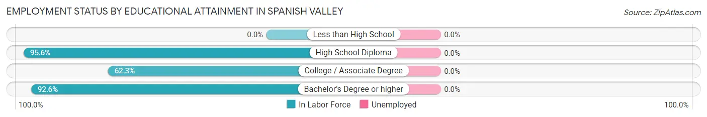 Employment Status by Educational Attainment in Spanish Valley
