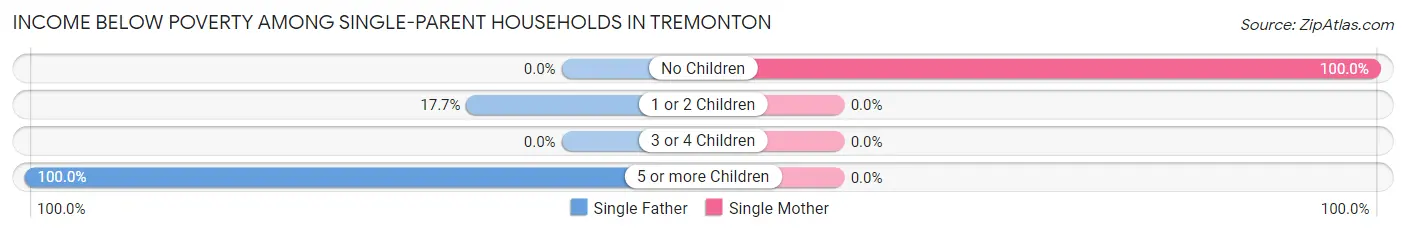 Income Below Poverty Among Single-Parent Households in Tremonton