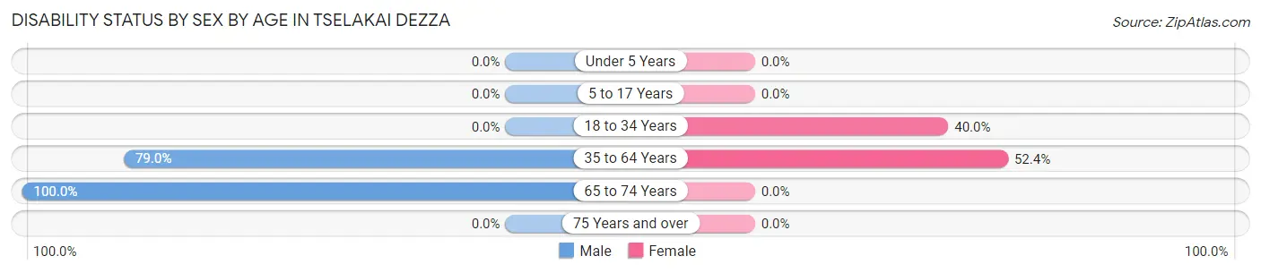 Disability Status by Sex by Age in Tselakai Dezza