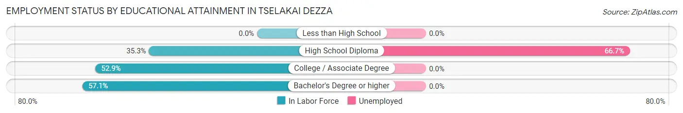 Employment Status by Educational Attainment in Tselakai Dezza