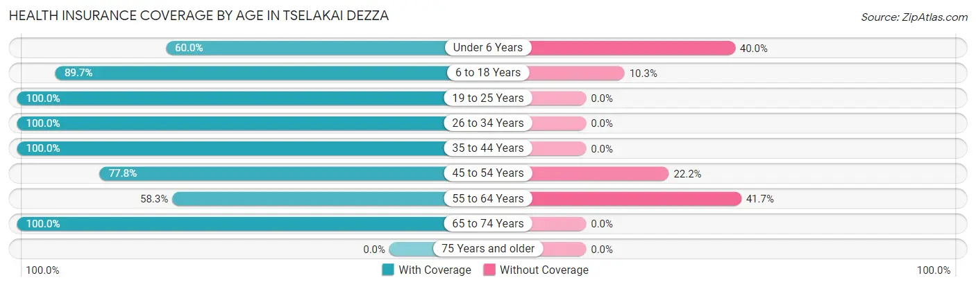 Health Insurance Coverage by Age in Tselakai Dezza