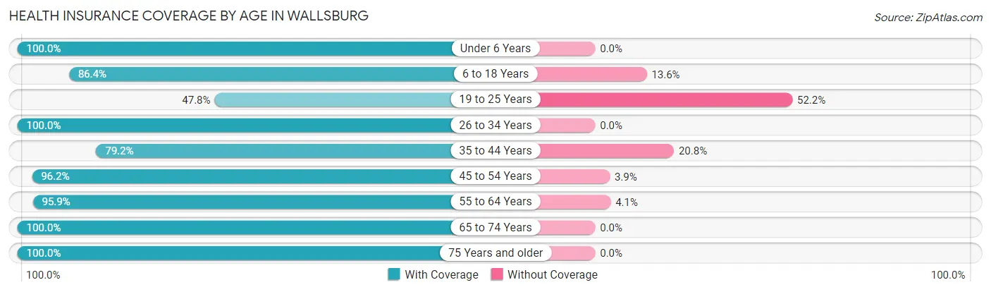 Health Insurance Coverage by Age in Wallsburg