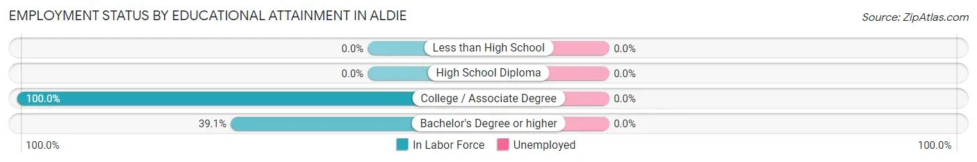 Employment Status by Educational Attainment in Aldie
