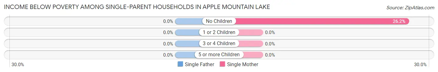 Income Below Poverty Among Single-Parent Households in Apple Mountain Lake