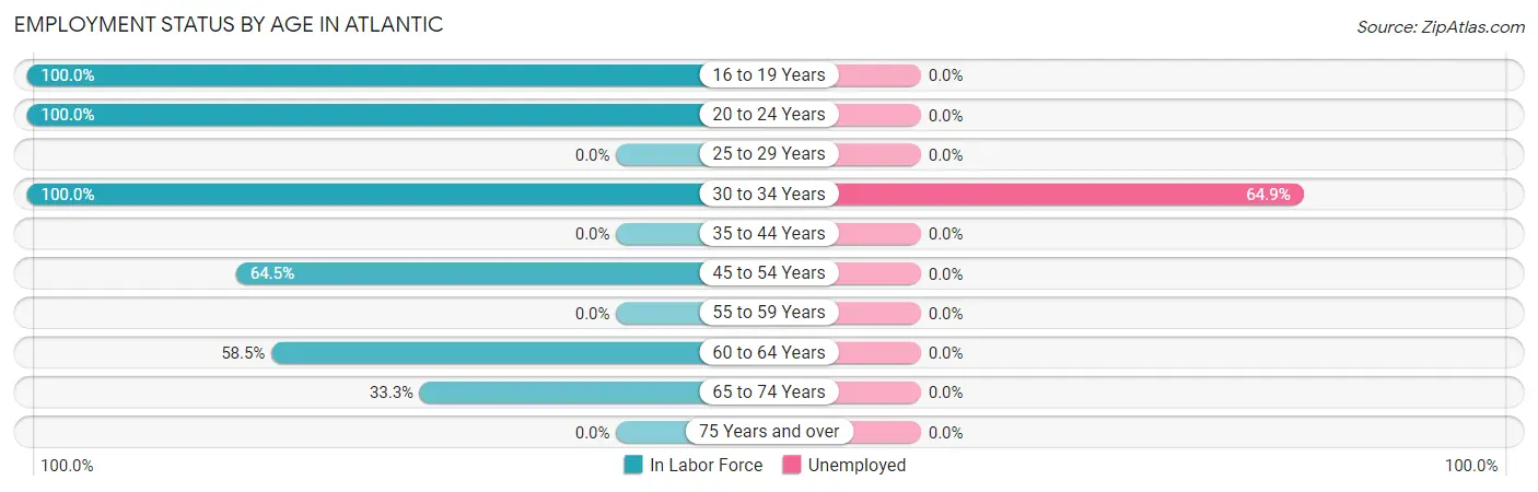 Employment Status by Age in Atlantic