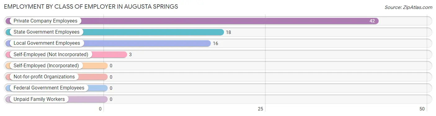 Employment by Class of Employer in Augusta Springs