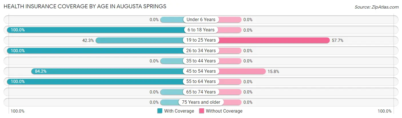 Health Insurance Coverage by Age in Augusta Springs