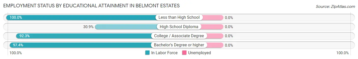Employment Status by Educational Attainment in Belmont Estates