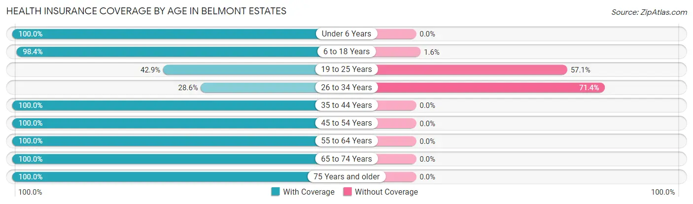 Health Insurance Coverage by Age in Belmont Estates